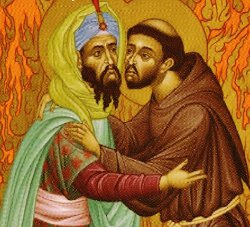 The icon was painted by Franciscan friar, Robert Lentz.