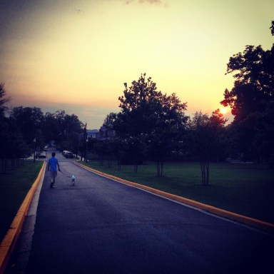 Sunset in North East Washington, D.C. at the Franciscan Monastery.