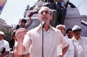 Ignacio Ellacuria speaking in San Salvador.